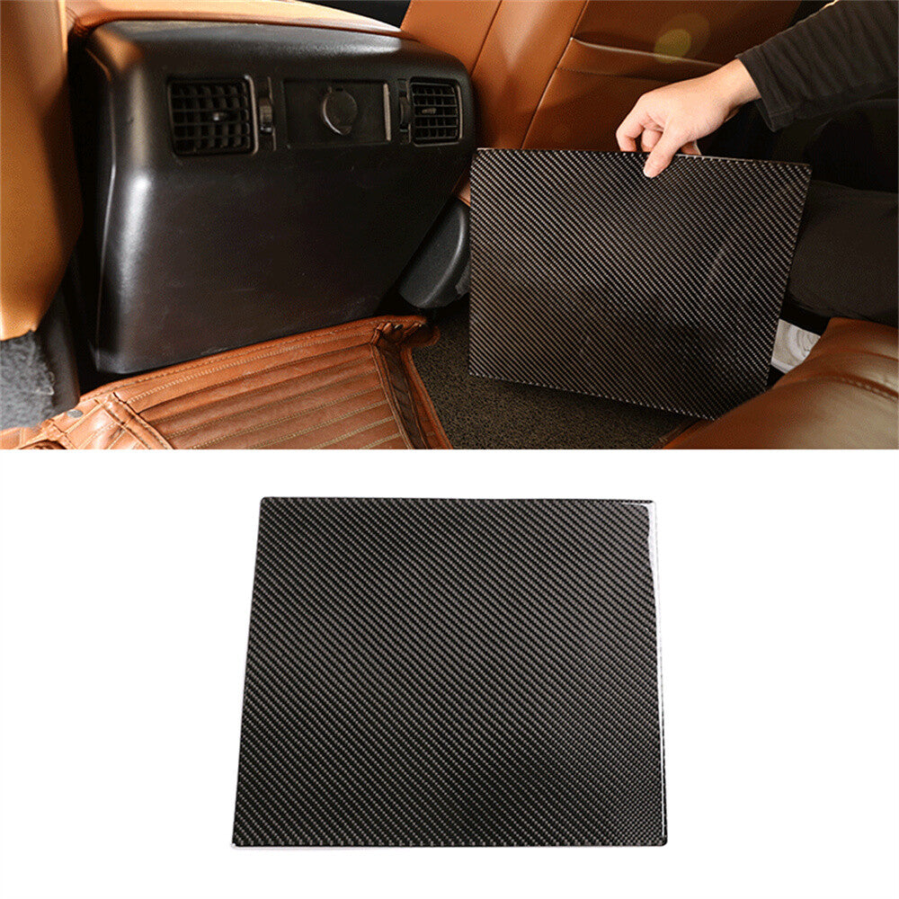 Carbon Fiber Rear Air Vent Outlet Anti-kick Panel Trim for T@yota Tundr@ 2014-21