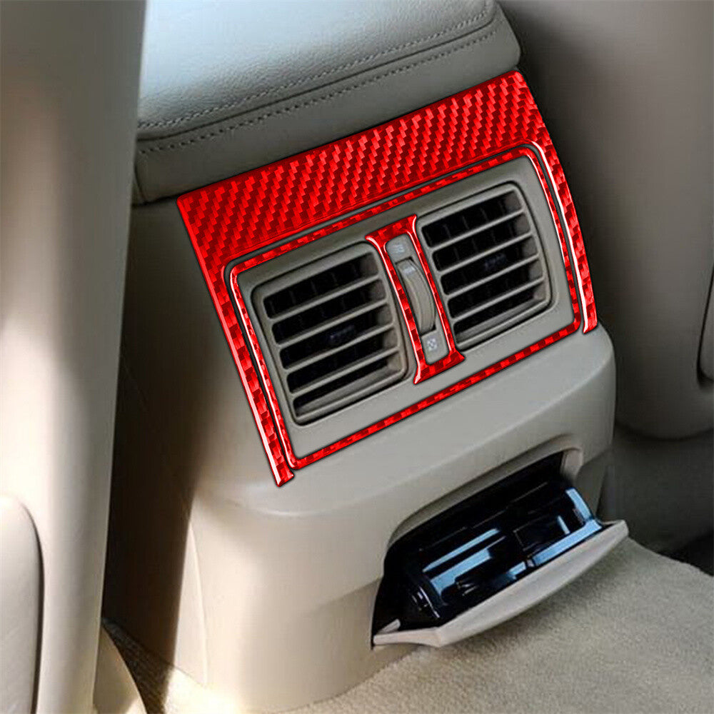 Red Carbon Fiber Interior Rear Air Vent Outlet Panel Trim For Luxus GS 2006-2011