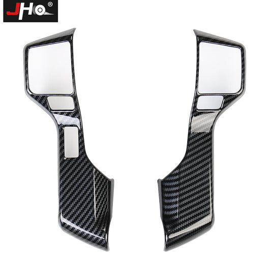 For 2014-20 for Toyota Tundra Carbon Fiber Car Steering Wheel Cover Trim Frame Black