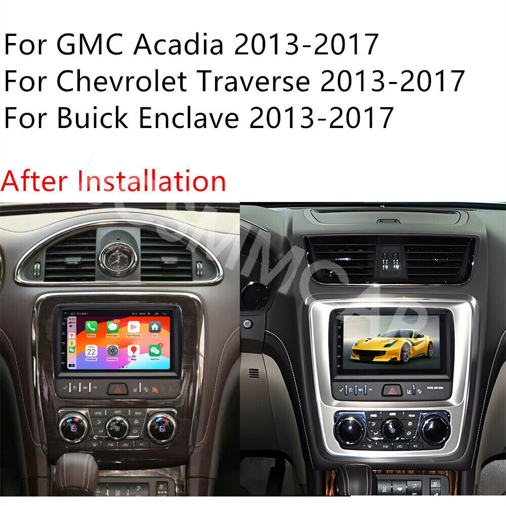 Car Stereo Radio Touch Screen GPS For Apple Carplay Fit for GMC Acadia 2013-2017