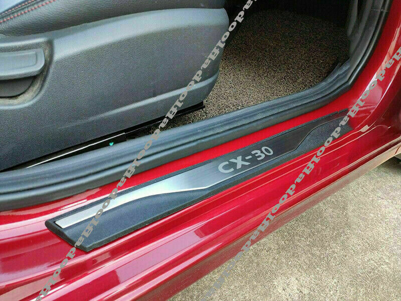 for Mazda CX-30 2020-2022 Side Door Sill Scuff Plate Cover Guard Moulding Trims