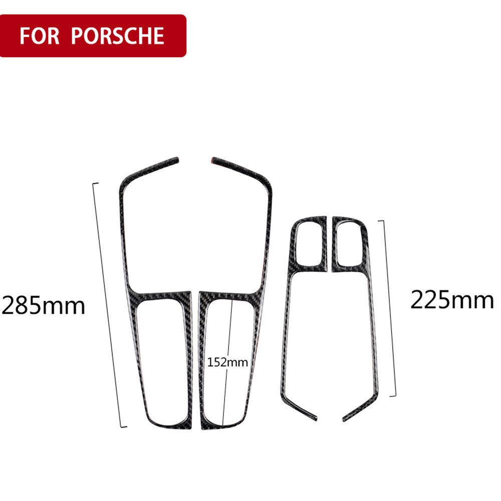 Carbon Fiber Window Switch Panel Cover Trim for Porsche Macan 2014-2019