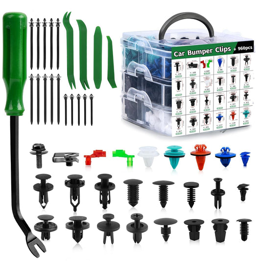 960 pieces of automotive push-type fixing clips, plastic rivets, anti-collision clips, and door panel decorative clips.