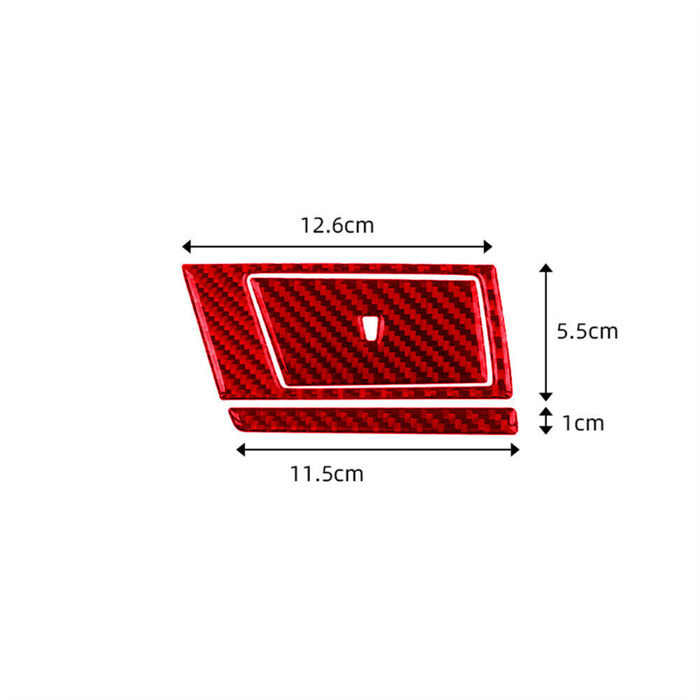 Red Carbon Fiber for Co -pilot Passenger Side Cup Holder Cover for BMW X3 E83 2004-10