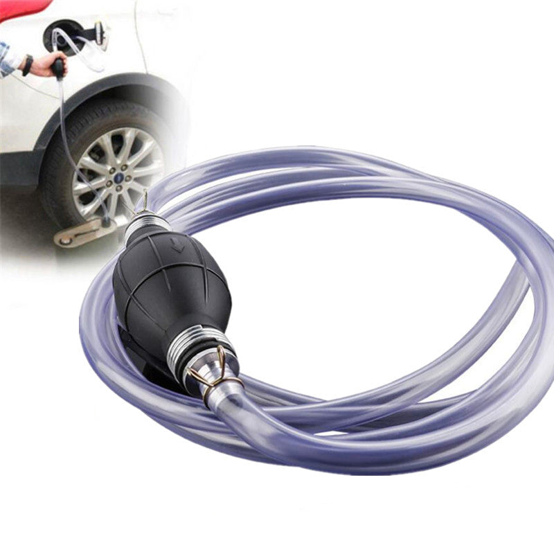 Car Black Bulb Type Fuel Gas Pump Hand Pump Oil Water Transfer Pump Syphon Pipe