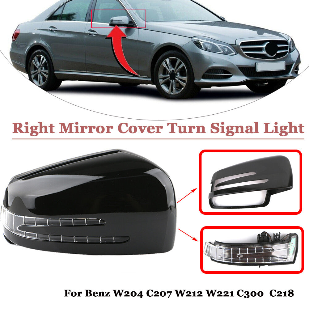 Right-side mirror cap covers turn signal lights applicable to for Mercedes-Benz W212 W204 W221