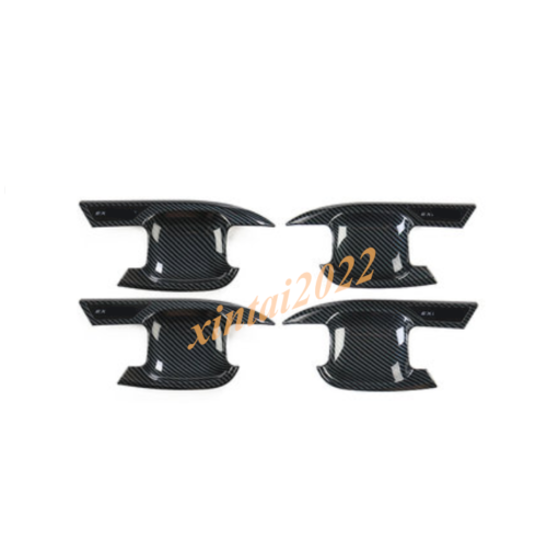 4X for Ford Explorer 2020-2023 ABS Carbon Fiber Car Outside Door Bowl Cover Trim