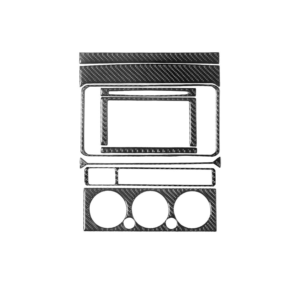 for Toyota Tacoma 2012-2015 9Pcs Central Control Type-C Trim Cover Carbon Fiber