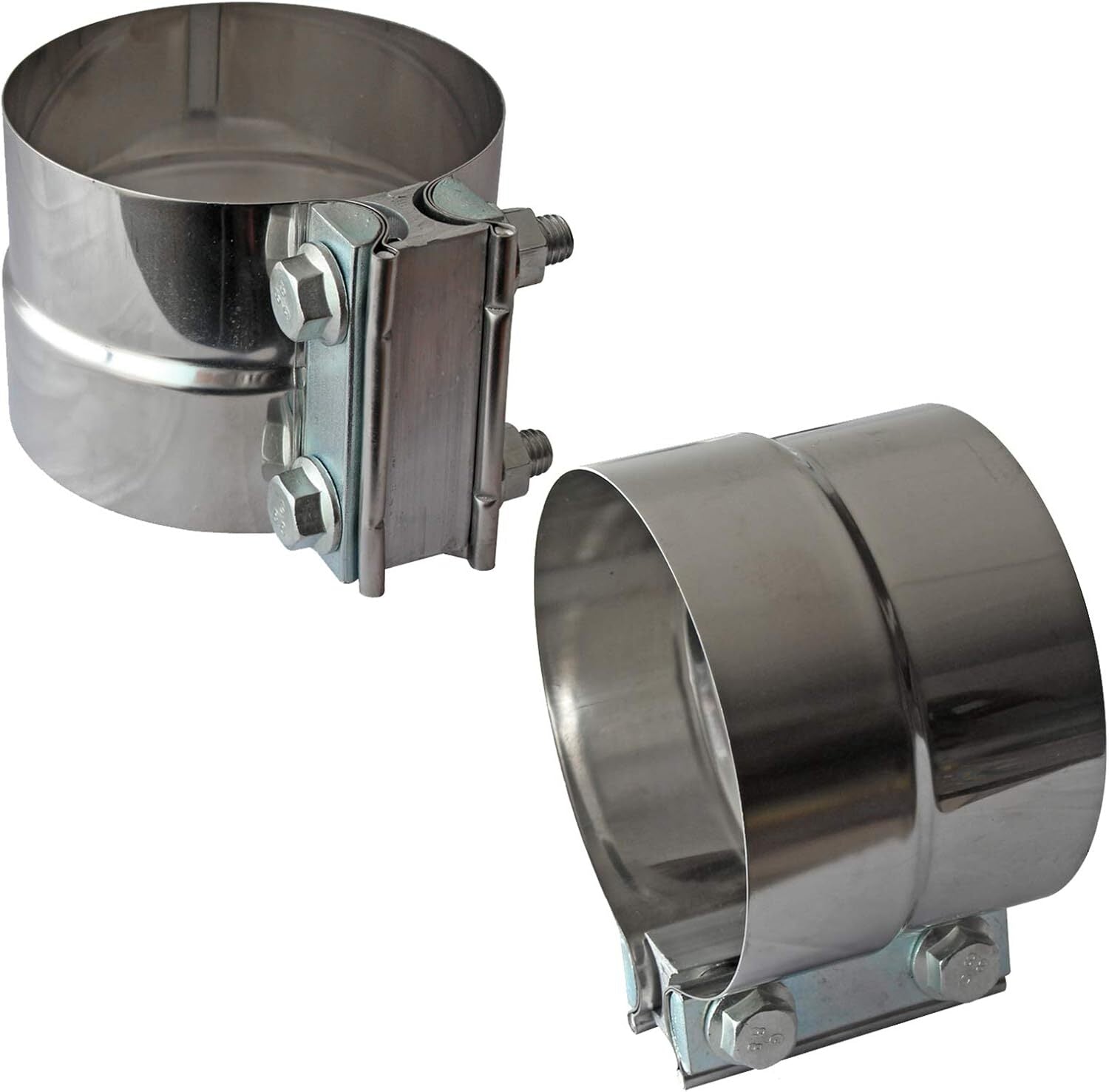 4-inch exhaust clips with stainless steel muffler belt clips for turbine downpipe tips