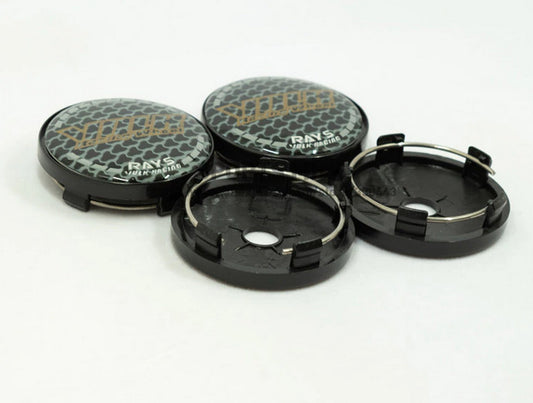 4x60mm Volk Racing Black Badge Wheel Center Hub Cap Rim Cap Decal Badge