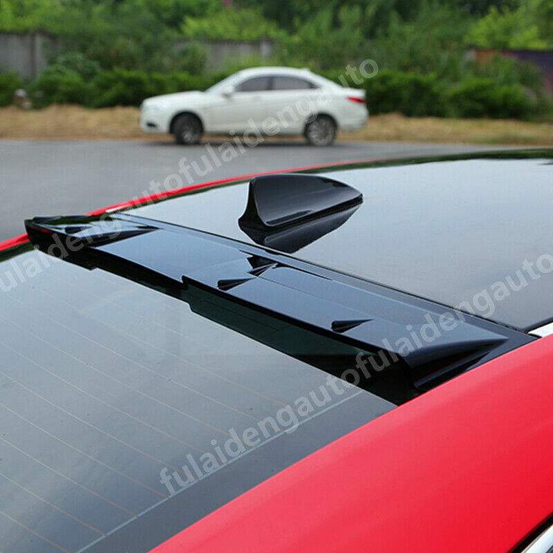 for Mazda 6 Atenza 2019-21 Glossy Black Rear Window Roof Lip Spoiler Visor Trim