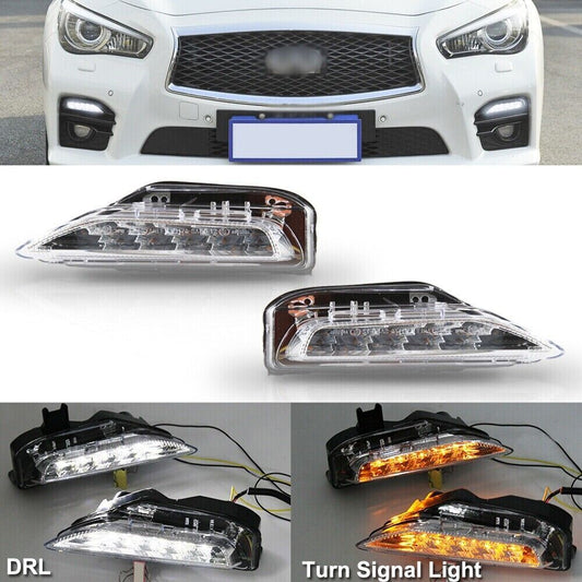 Fog Turn Signal Light Sequential LED Lamps for Infiniti Q50 Q50S Sport 2014-2020