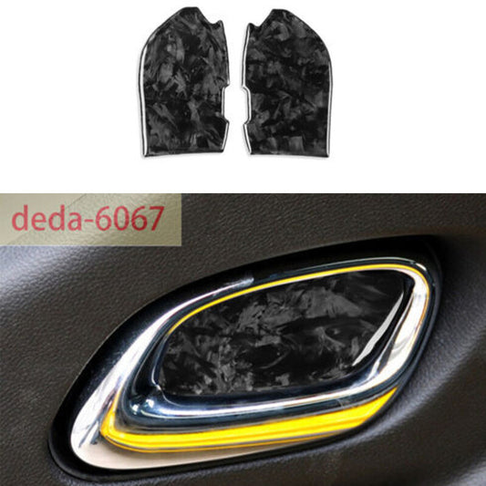 Forged Carbon Fiber Interior Door Handle Bowl Cover for Chevrolet Camaro 2010-15
