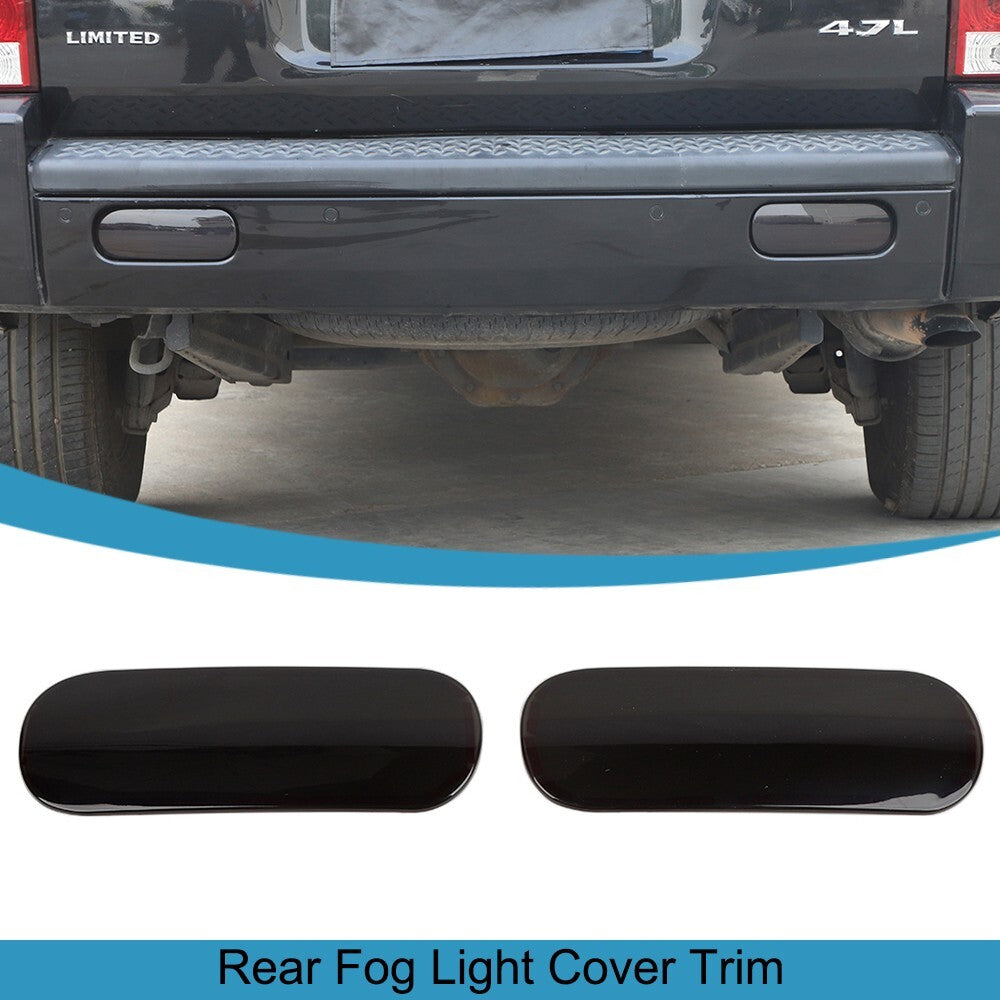 Smoked Black Rear Fog Light Lamp Cover Trim for Jeep Grand Commander 2006-2010