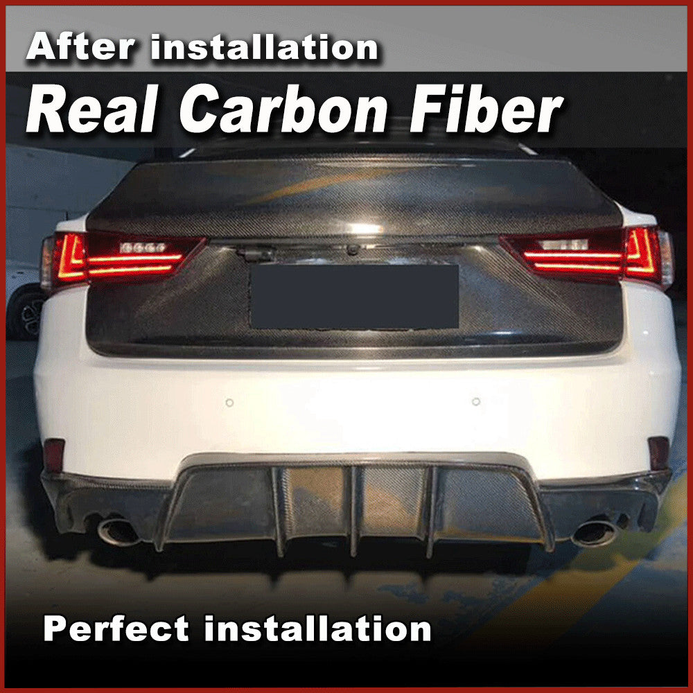 for LEXUS ISF IS F IS250 IS350 IS300 13-16 REAL Carbon Rear Bumper Diffuser Lip