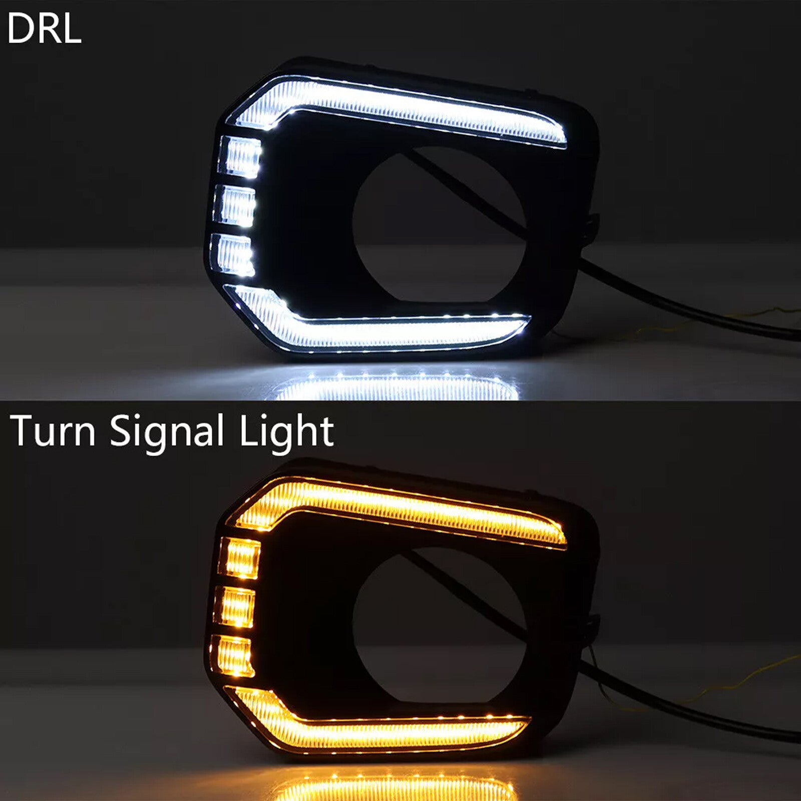 Applicable to 2016-2023 for Toyota Tacoma SR5 LED 2X DRL turn signal fog light cover
