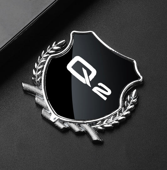 2-pack of black and silver car door lock protector stickers for Alfa Romeo Giulia 147