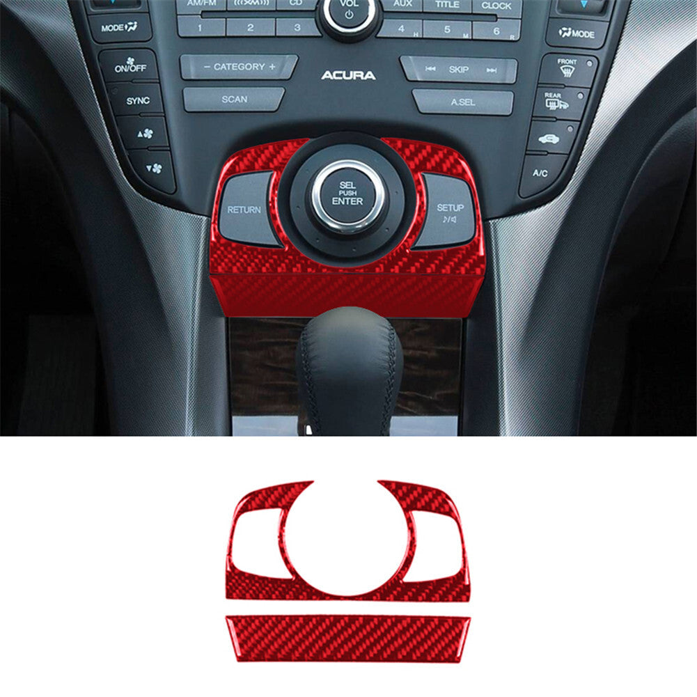 27Pcs Red Carbon Fiber Full Set Interior Kit Cover Trim for ACURA TL 2009-2014