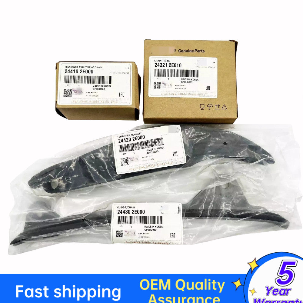 New 4Pcs Engine Timing Chain Kit For 2014+ for Elantra 2018+ Kona 2019 + for Veloster