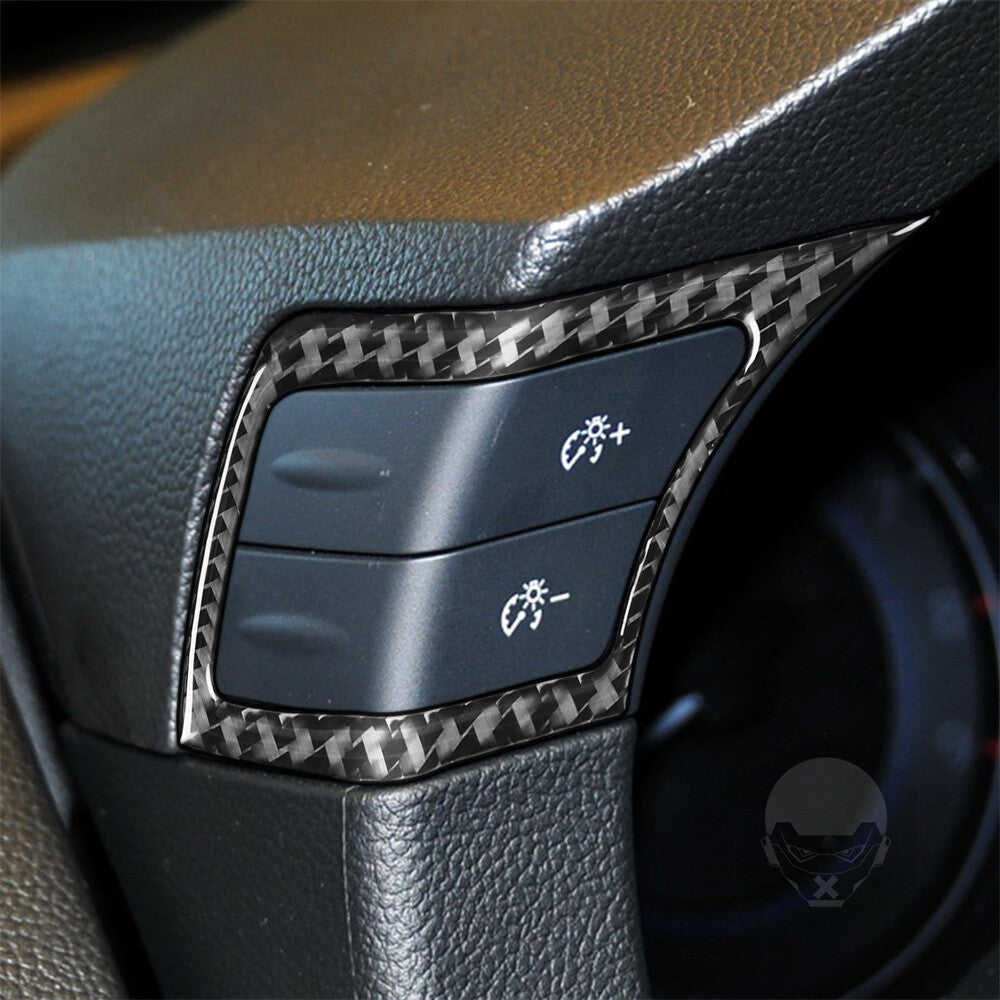 2¡ÁCarbon Fiber Steering Wheel Cruise Control Trim Fit for Infiniti G37 2007-2013