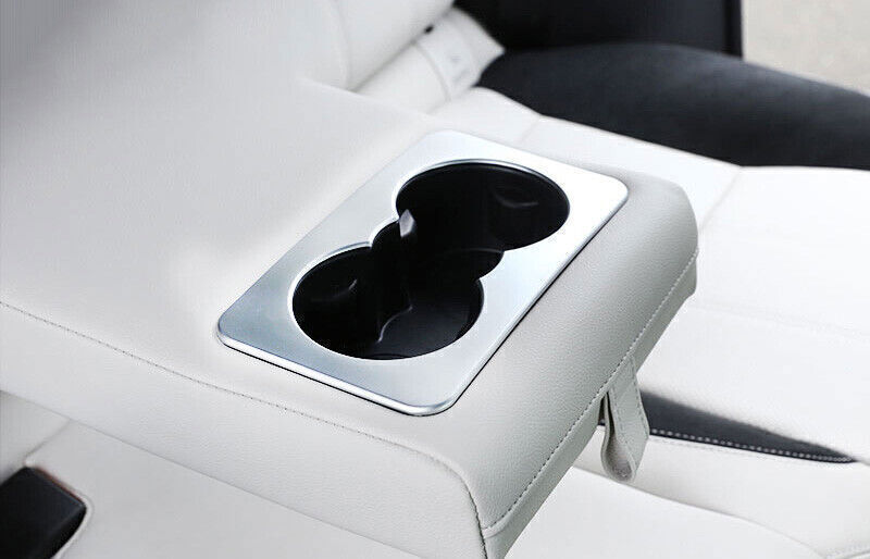 for Land Rover Discovery 5 17-25 Chrome Rear Armrest Water Cup Holder Frame Trim
