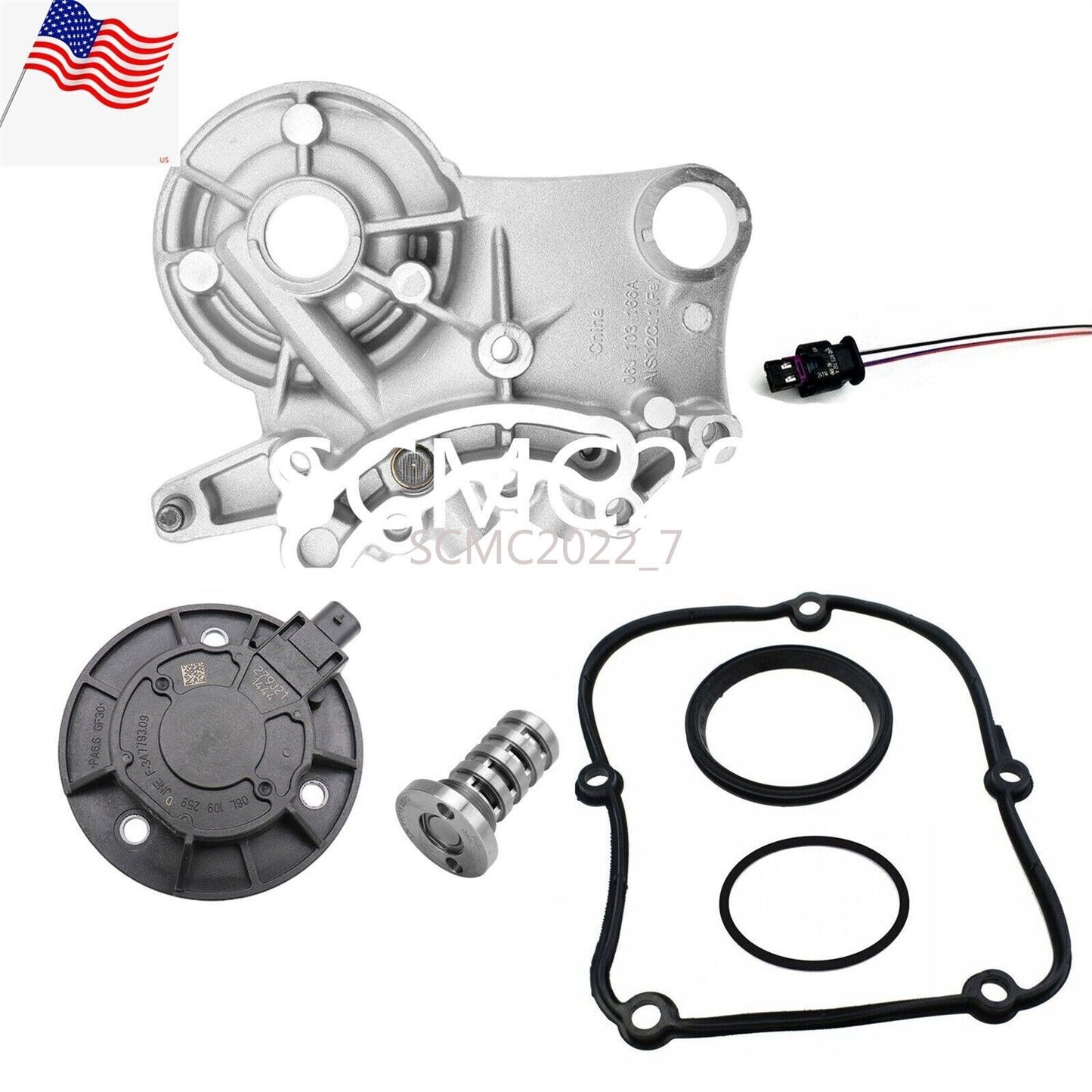 7Pcs Camshaft Adjuster Kit 1.8/2.0T for VW Beetle for Golf for Jetta CC for AUDI A3 A6 Q5 TT