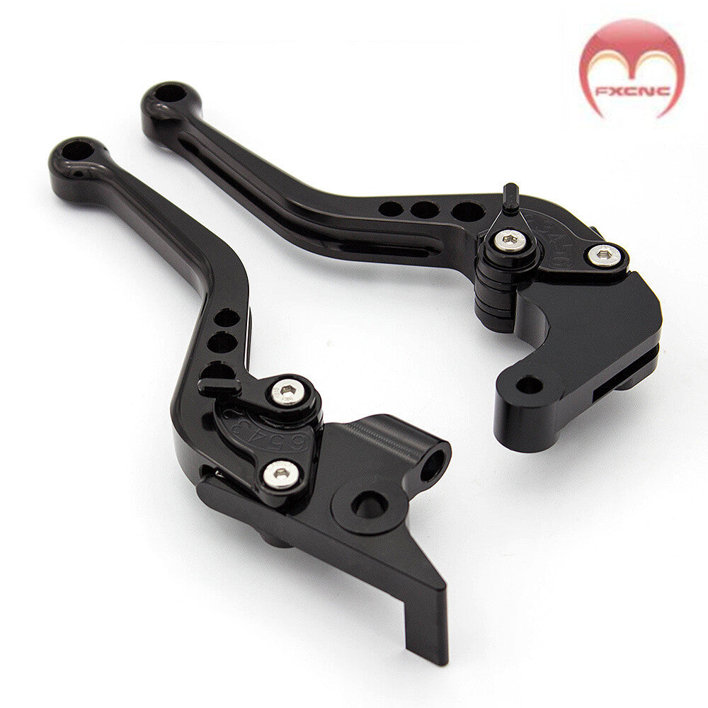 Short clutch and brake lever for Benelli 302s, 502c, TRK502x, and TRK502x motorcycles.