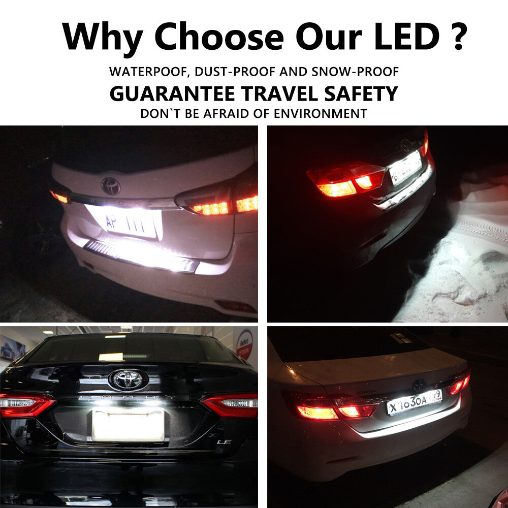 2X 18SMD Rear LED License Plate Light Lamp for Toyota for Camry Yaris for Avalon Prius C