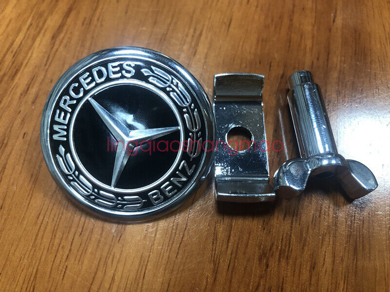 for Mercedes-Benz Bonnet Badge Hood Emblem Sticker C S E Class 44mm W204 W211