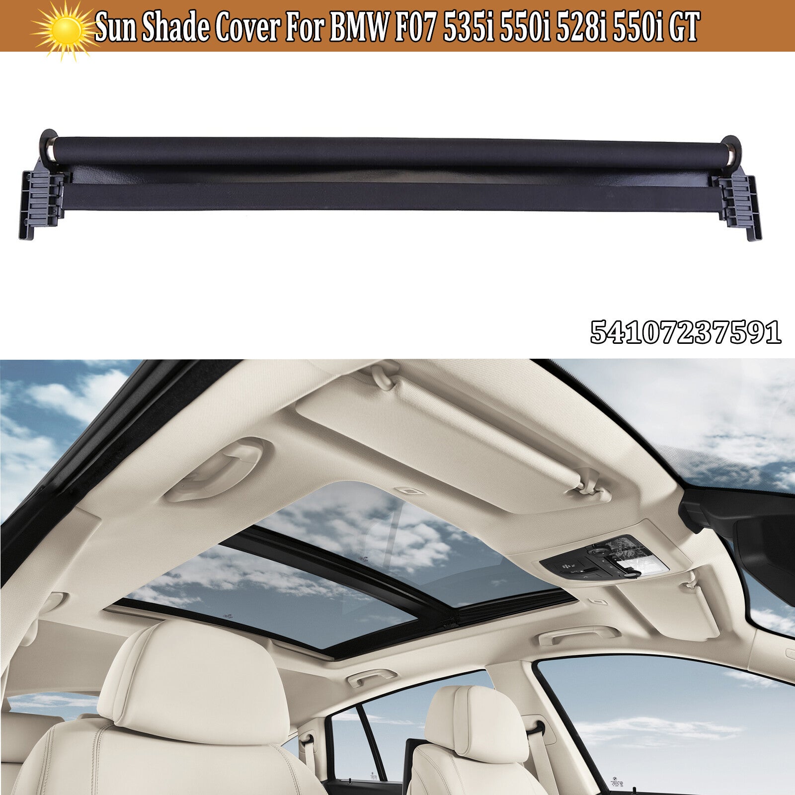 SunShade sunroof curtain cover sunshade cap for BMW F07 GT5 528i 535i 550i GT