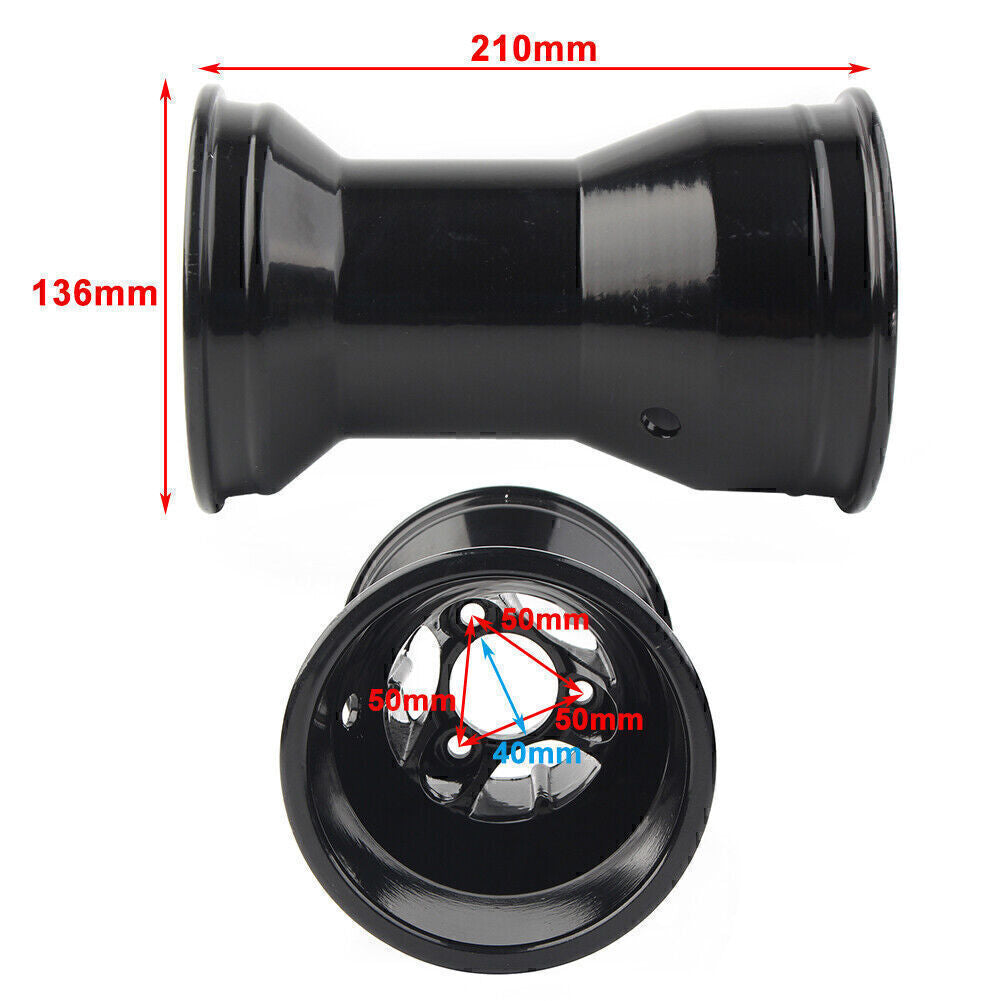 11x7.10-5 5 Radnabe hinten f¨¹r GO Kart Off-Road Dirt Pit Bike Schwarz Aluminum