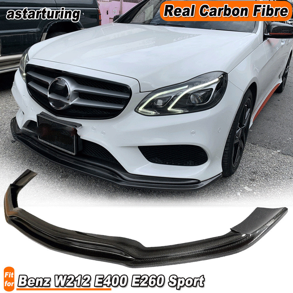 for Benz W212 E400 E260 Sport 2014-16 REAL CARBON front Bumper lip Spoiler Chin