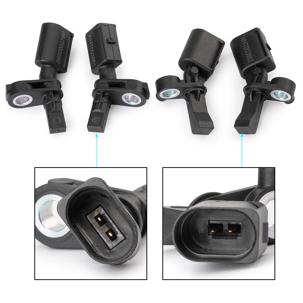 4X WHT003860 WHT003861 WHT003862 WHT003863 for Golf A3 S3 ABS Wheel Speed Sensor