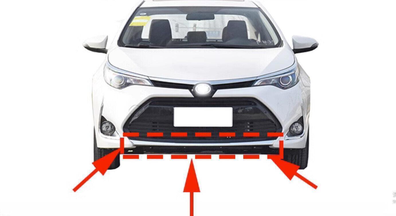 for Toyota for Corolla 2017-19 Chrome Look Front Bumper Side Anti-Scratch Strip 1PCS