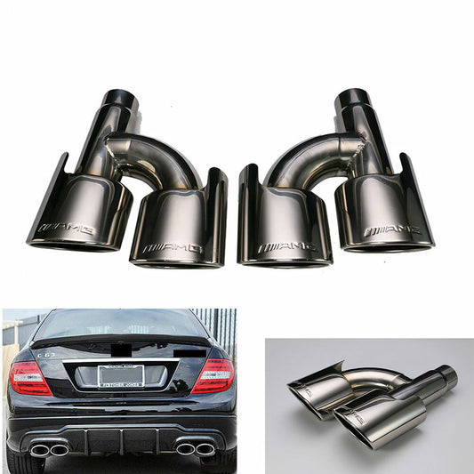 C63 Exhaust Muffler Tips AMG For C250 C300 C350 for Mercedes W204 W211 C-Class SS304
