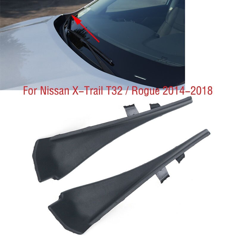 Pair for Nissan X-Trail Xtrail T32 Rogue 14-18 Front Windshield Wrap Corner Trim