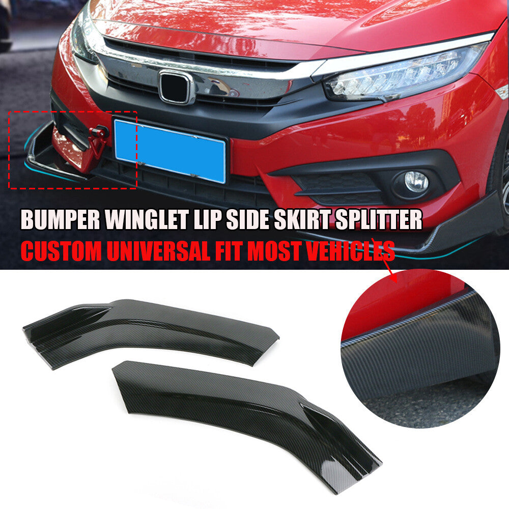 Universal carbon fiber bumper, WINGLET lip side skirt splitter, Canard diffuser