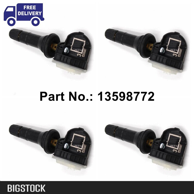 4X TPMS Tire Pressure Monitoring Sensor 13598772 for Buick for Cadillac for Chevrolet GM