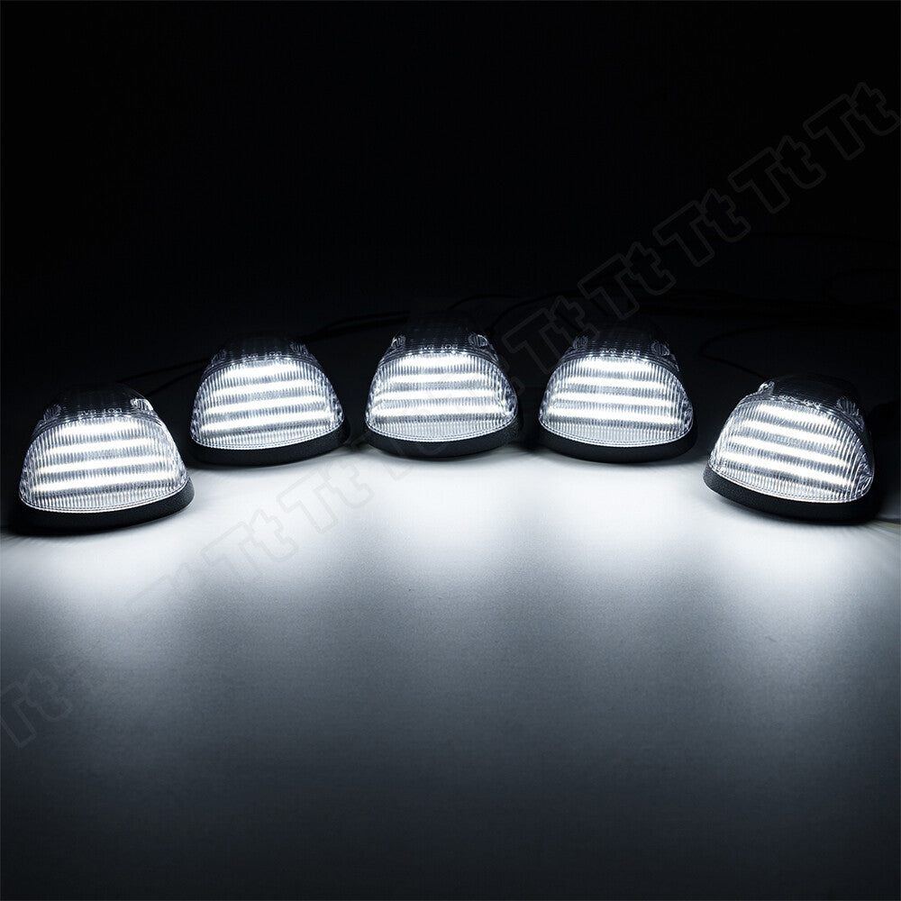 Suitable for 94 - 1998 for Ram 1500 2500 3500 5PCS LED Cab Roof White Running Light with Clear Lens