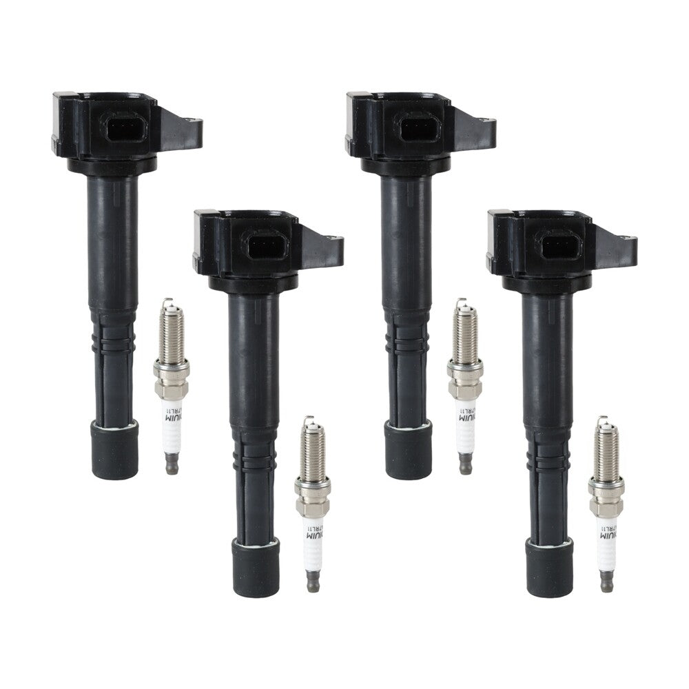 for Honda Accord CR-V for Acura ILX UF712 4x Ignition Coils+4x Iridium Spark Plugs