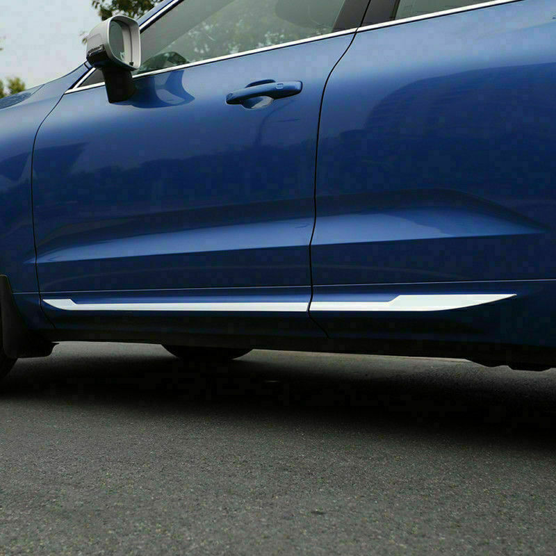 4X for Volvo XC60 2018-2021 Chrome Car Body Side Door Molding Cover Trim S.Steel