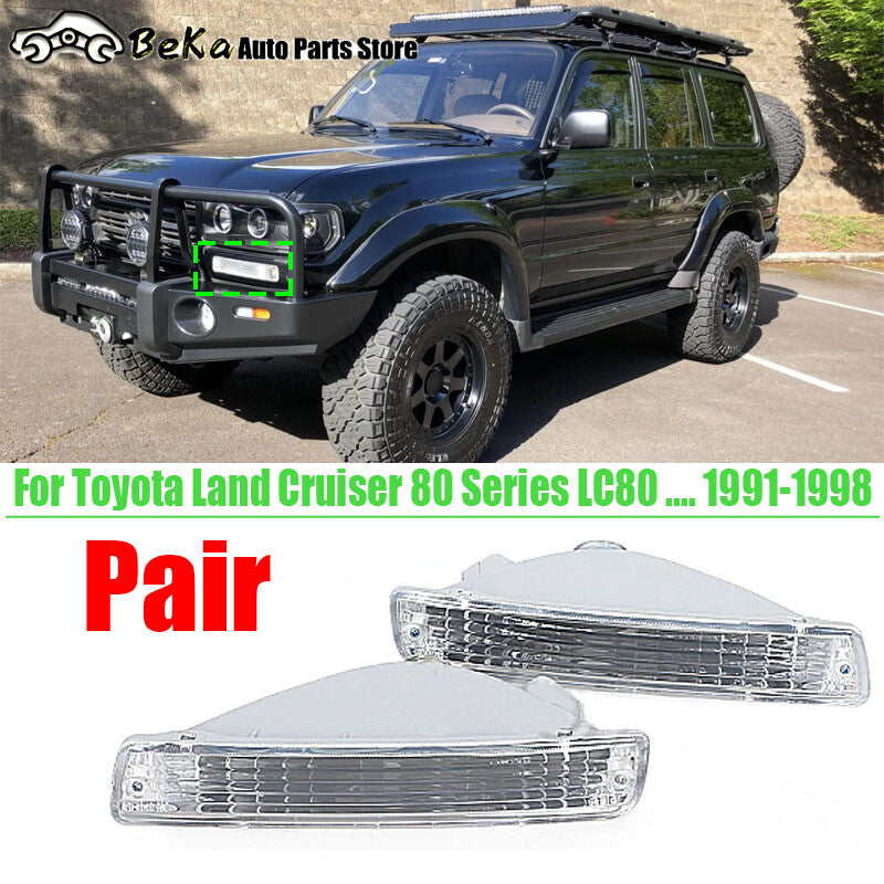 Front bumper turn signal lights for Toyota for Land Cruiser 80 Series 4.5L (1991-1998)
