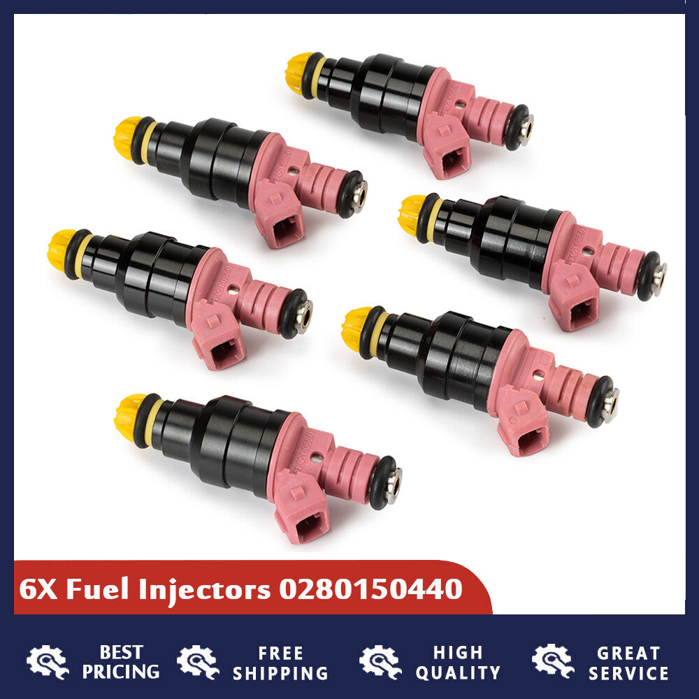 6-piece fuel injector kit for BMW 328i, 328is, 528i, Z3, M3 2.8L, 3.2L. 0280150440