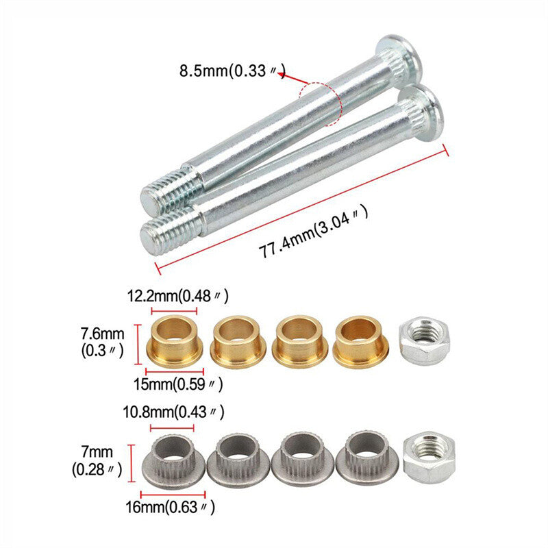 Door Hinge Pin Bushing Repair Kit for Ford for Mustang for Lincoln for Mercury