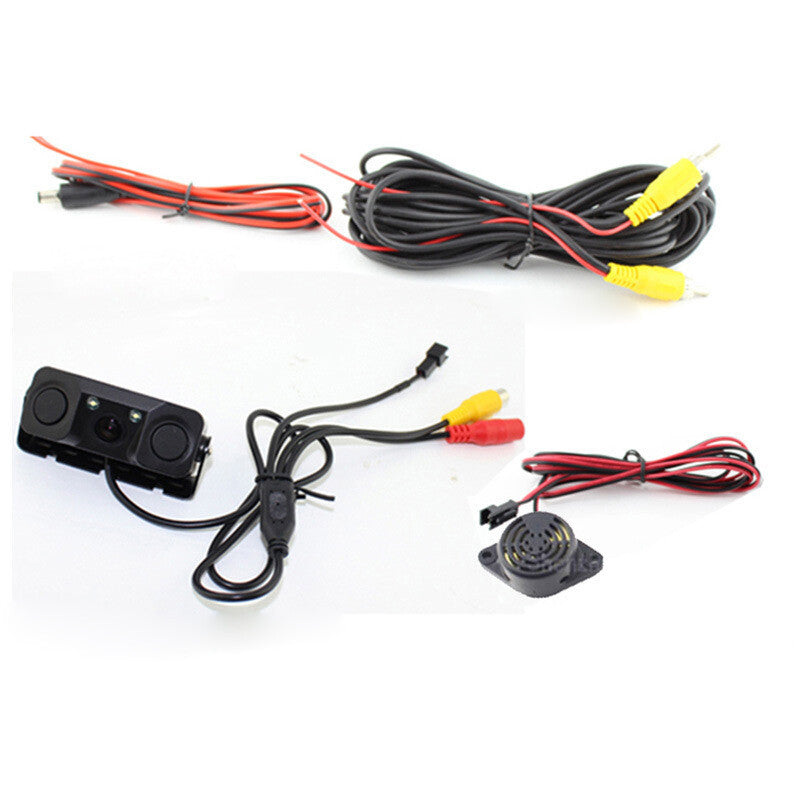 3-in-1 Car SUV Park Reverse Radar Sensor Rearview Backup Camera Assistant