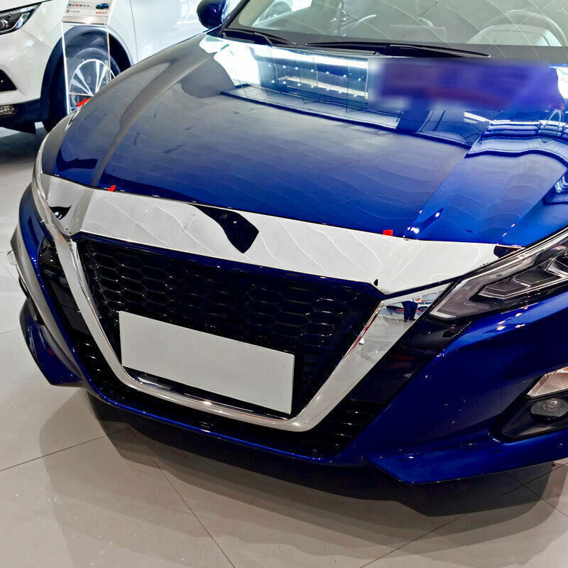 Chrome Front Grille Grill Mesh Engine Hood Strip for Nissan Altima/Teana 2019-22
