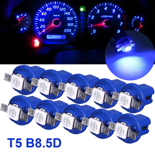 10x 20x T5 B8.5D 5050 SMD Car LED Dashboard Instrument Light Bulbs Accessories