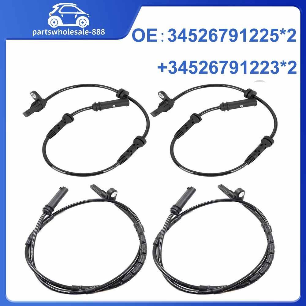 4-piece front and rear ABS wheel speed sensor kit for BMW F20, F30, 125i, 320i, 328i, 420i