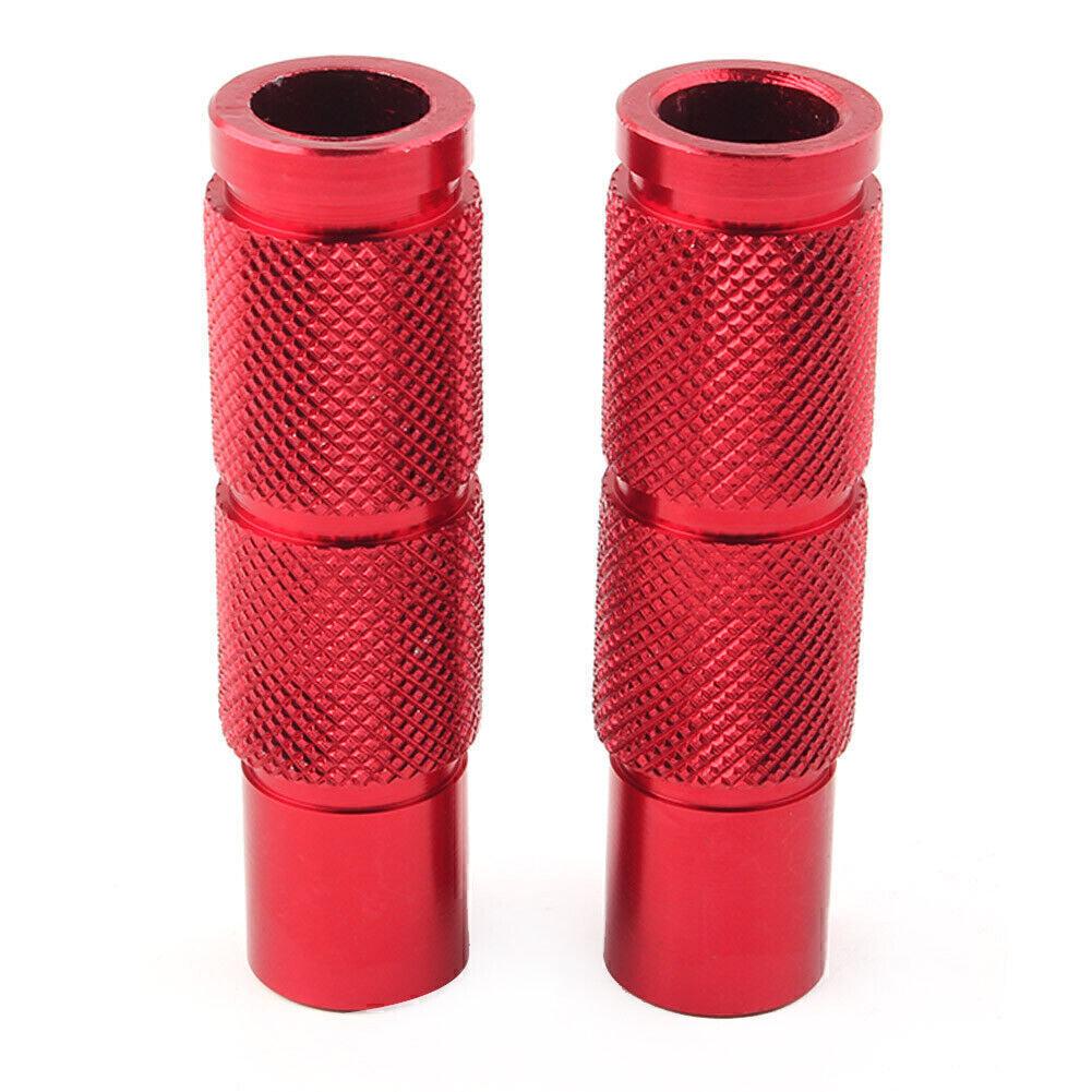 Universal Bike Foot Pegs Footpegs Rear Set Pedals Racing Red