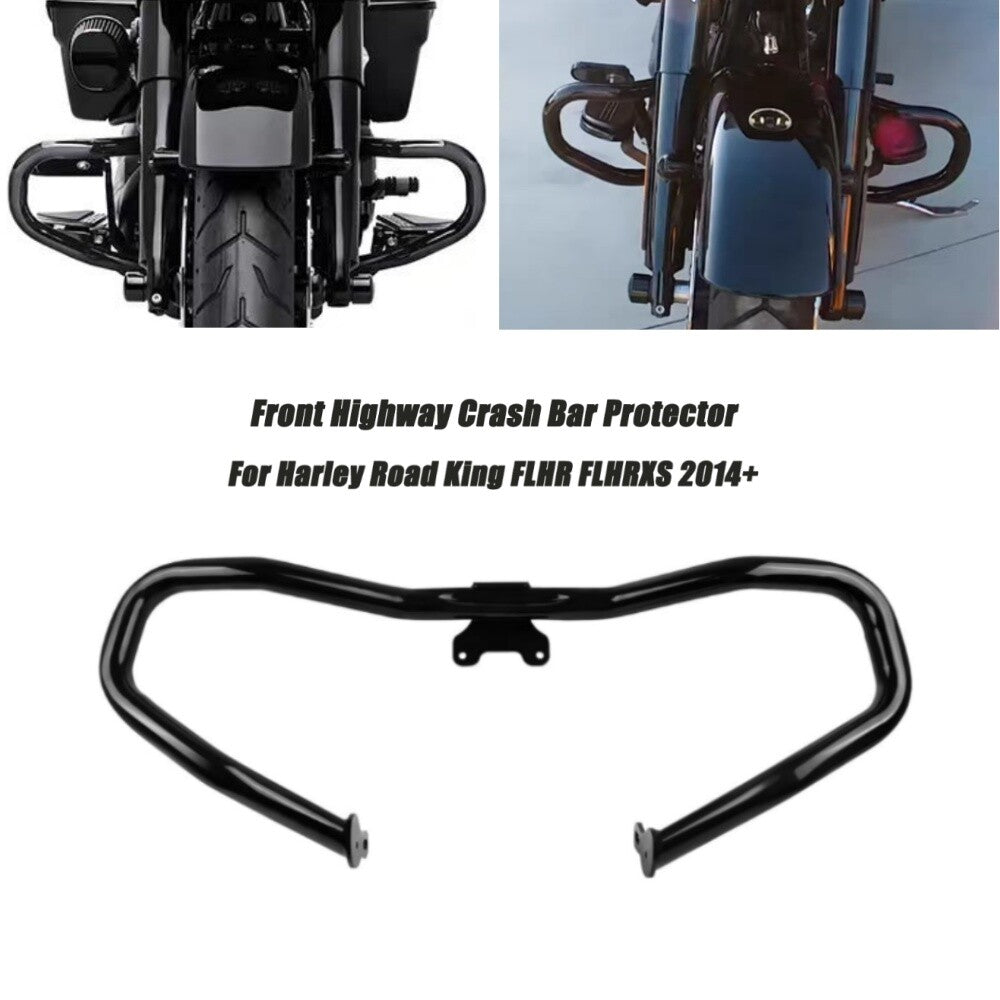 Black Engine Guard Highway Crash Bar Fit for Harley Touring Street Electra Glide